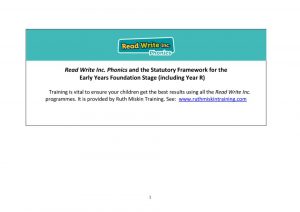 thumbnail of RWI EYFS coverage